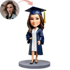 Custom Bobblehead Blue Doctor Dress Female Professor