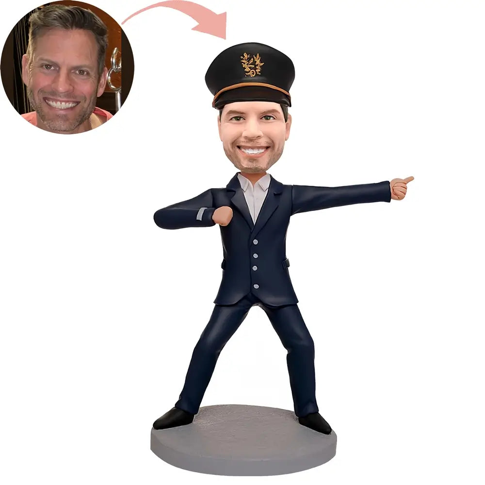 Custom Police In Command Bobblehead