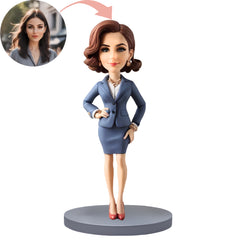 Custom Bobblehead Female Teacher In Slimming Uniform