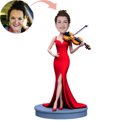 Custom Bobblehead   Musical instrument  Musician Photo  Customization Violin