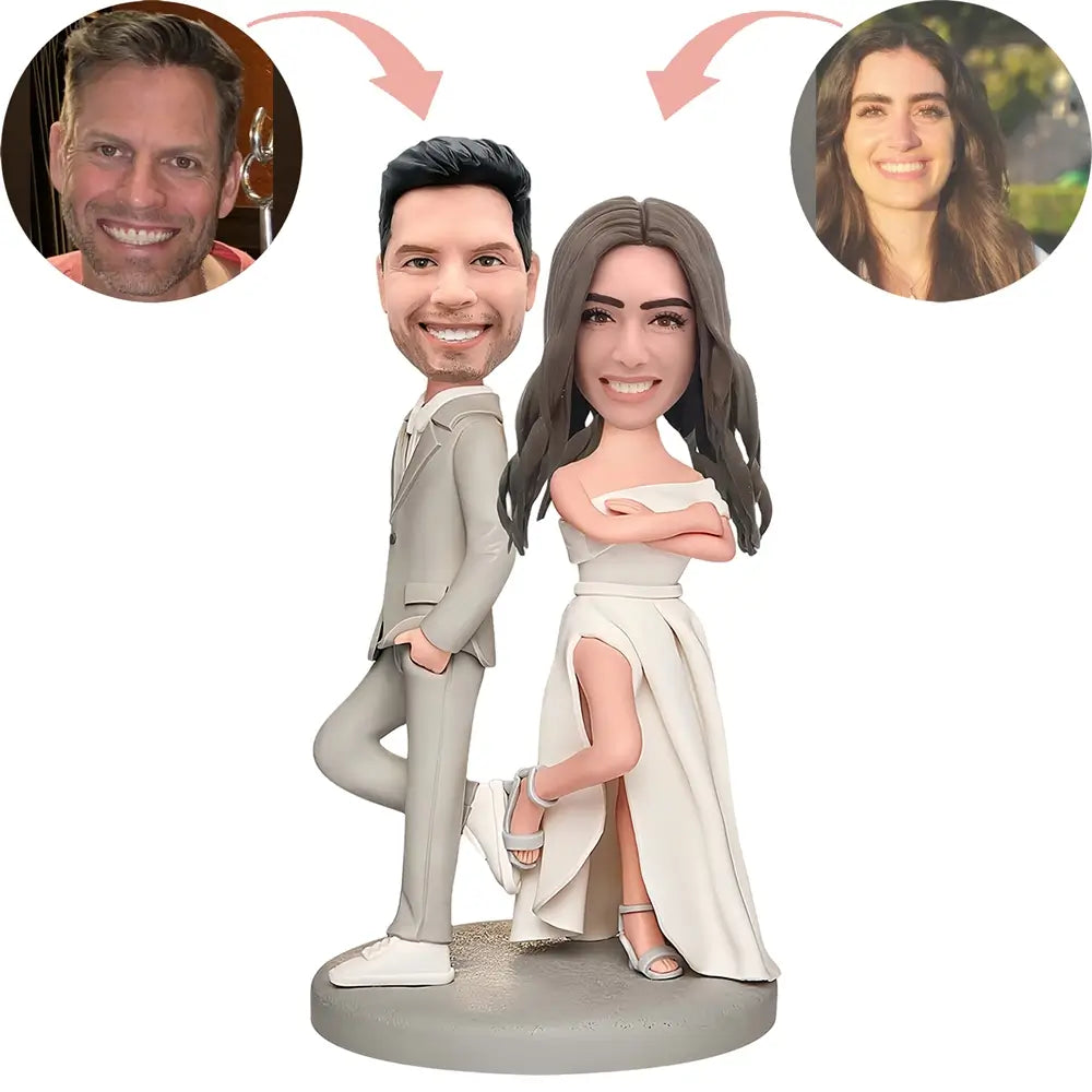 Custom Newlyweds With Cool Poses Bobblehead