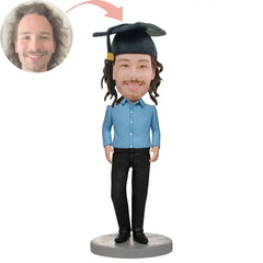 Custom Casual Male Graduate Bobblehead