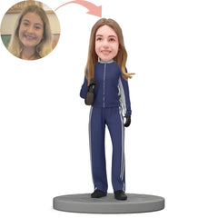 Custom  Woman in Casual Clothes Bobblehead