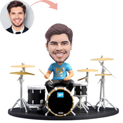 Custom Bobblehead   Musical instrument Drum kit Musician Photo  Drummer Customization