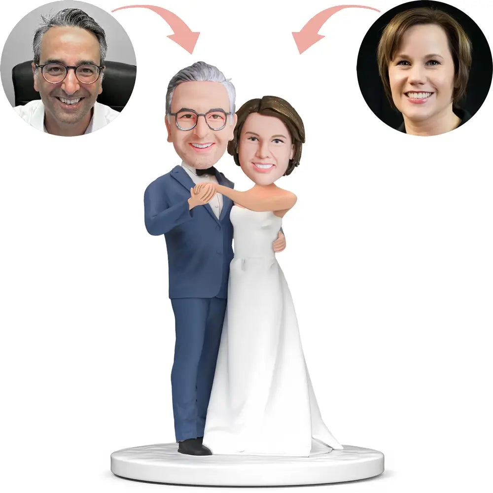 Custom Bride&Groom Dance in Wedding Bobblehead