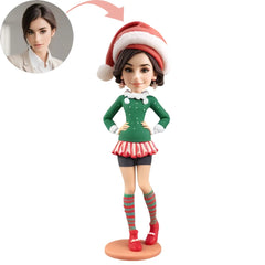 Christmas Gift Custom Xmas Sexy Lady Bobblehead Green skirt