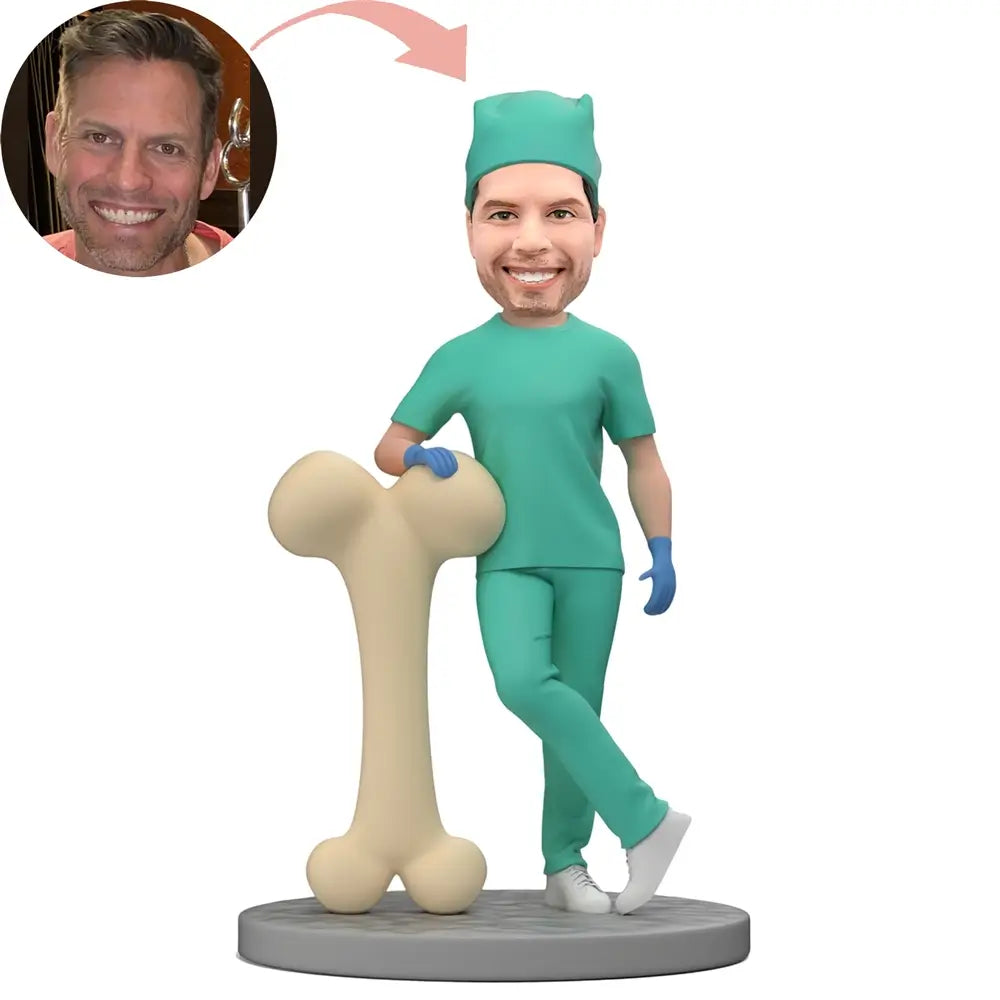 Custom Orthopedist With Engraved Text Bobblehead