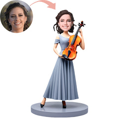 Custom Bobblehead   Musical instrument  Musician Photo  Customization Violin