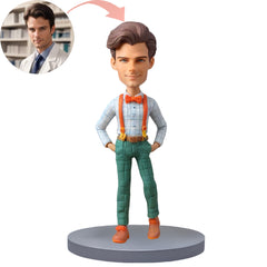 Custom Bobblehead The Charm Of Checkered Shirts For Man