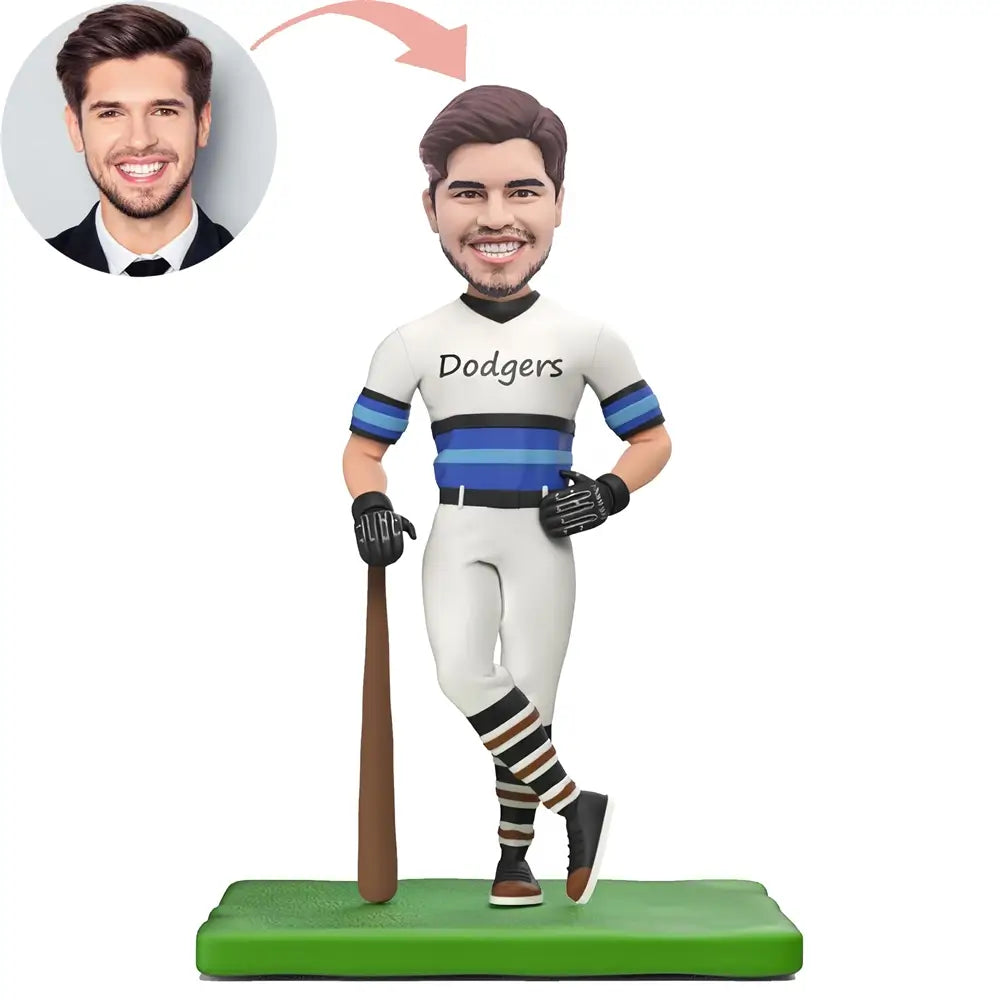 Custom Confident Baseball Player Bobblehead