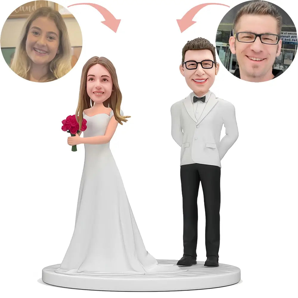 Custom Couples Taking Over The Bouquet Bobblehead