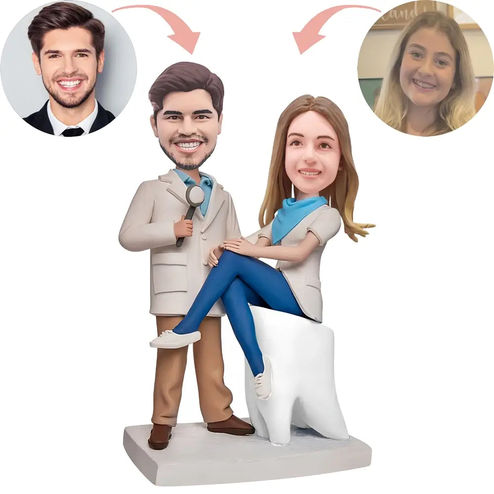 Custom Dentist Couple Bobblehead