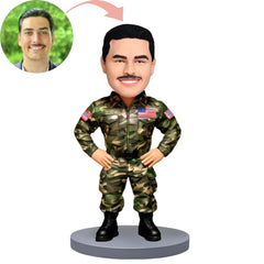 Custom Bobblehead Mighty Soldiers In Military Uniforms