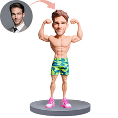 Custom Bobblehead Champion Of A Male Bodybuilding Competition