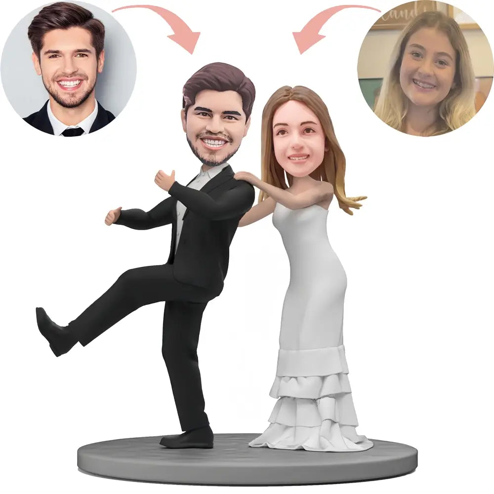 Custom Wedding Couple Duet Dance Bobblehead