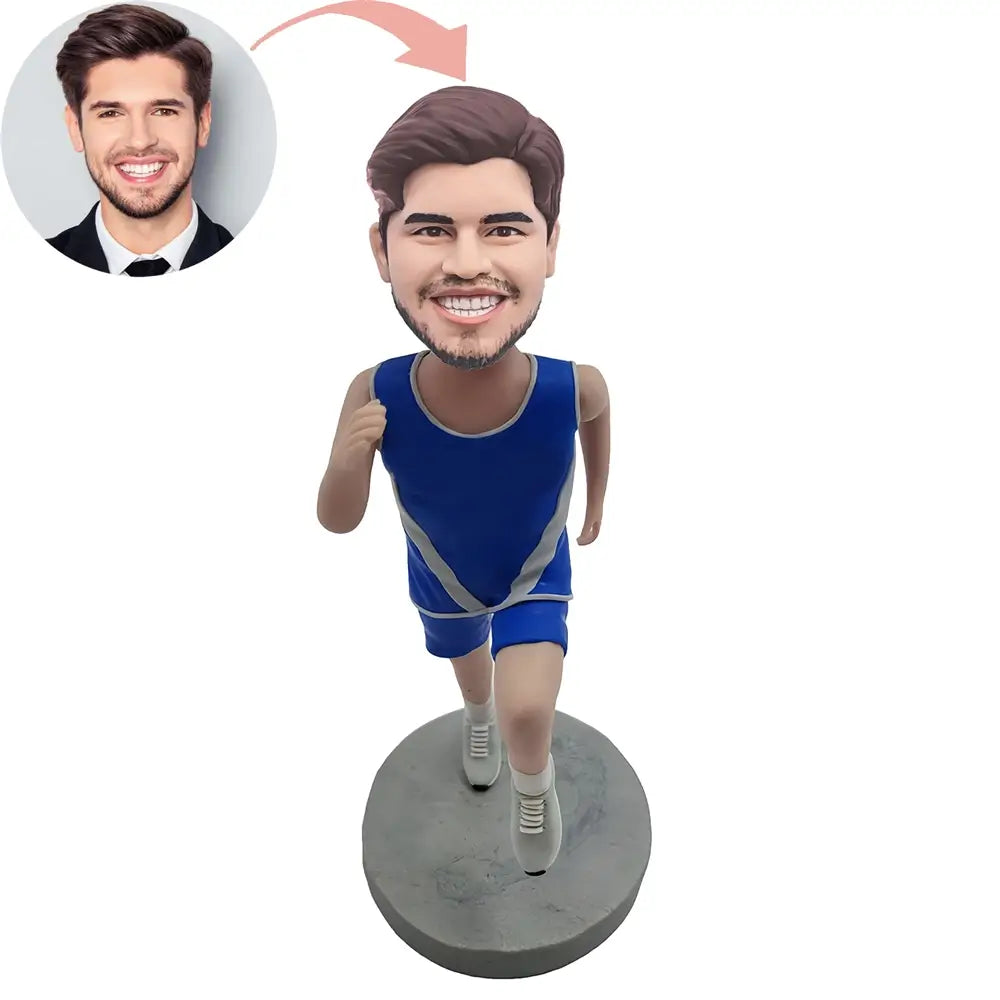 Custom Sprinting Athlete Bobblehead