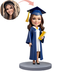 Custom Bobblehead The Female Teacher With A Doctoral Cap