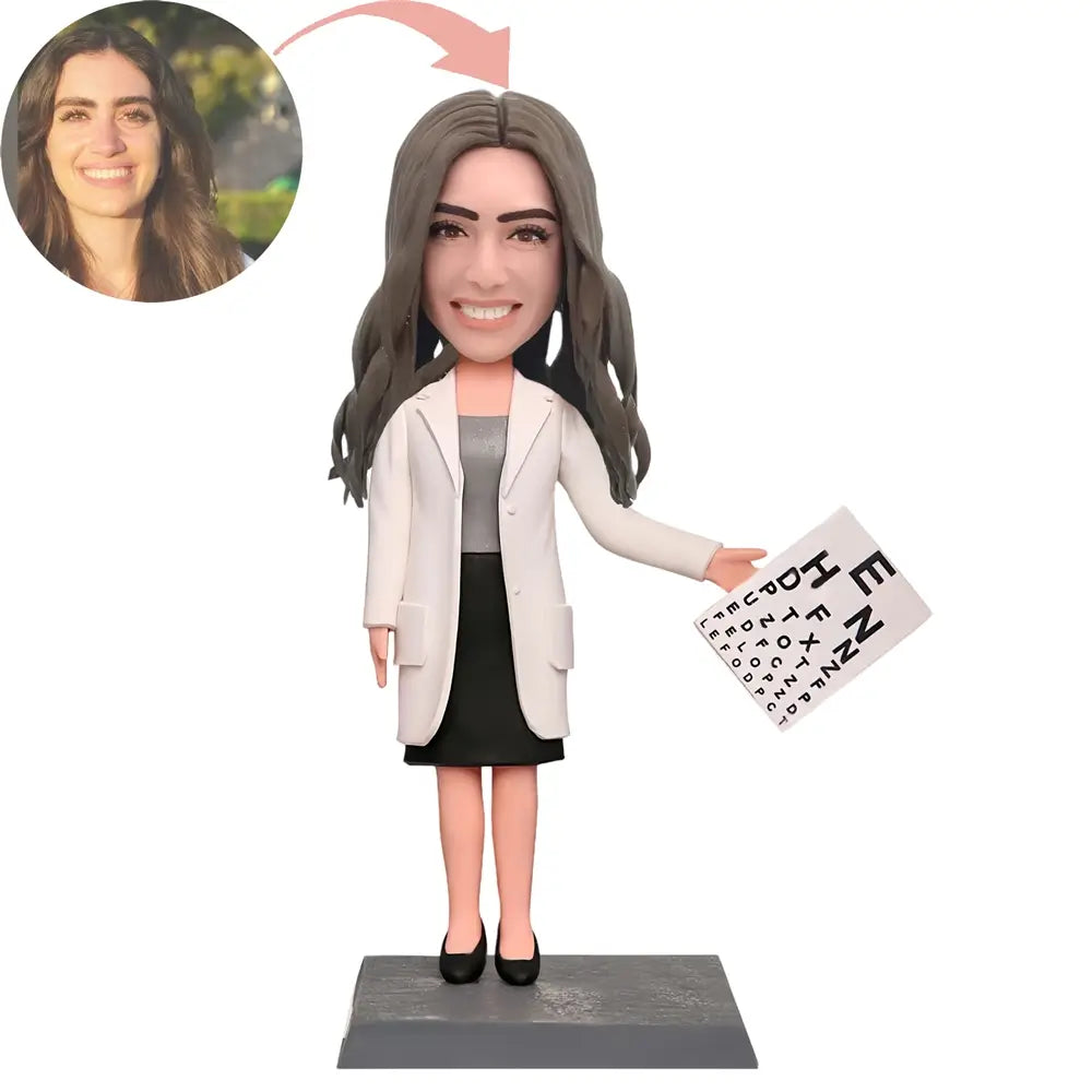 Custom Female Optometrist Bobblehead