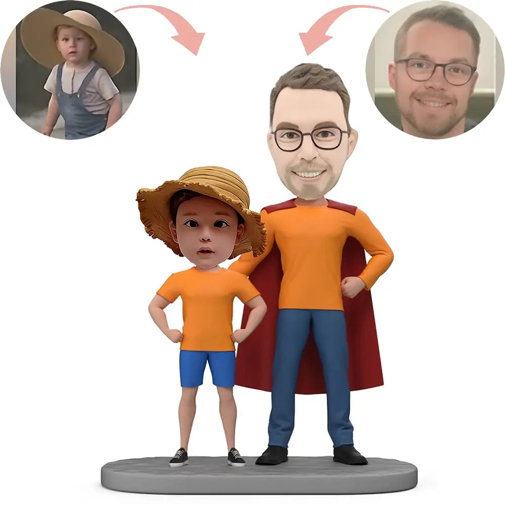 Custom Dad and Child Bobblehead