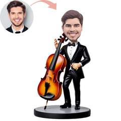 Custom Bobblehead   Musical instrument Cello Musician Photo  Customization