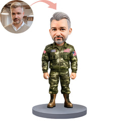 Custom Bobblehead Mighty Soldiers In Military Uniforms