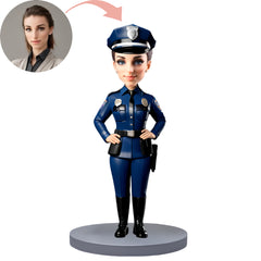 Custom Bobblehead A Very Elegant Female Police Officer