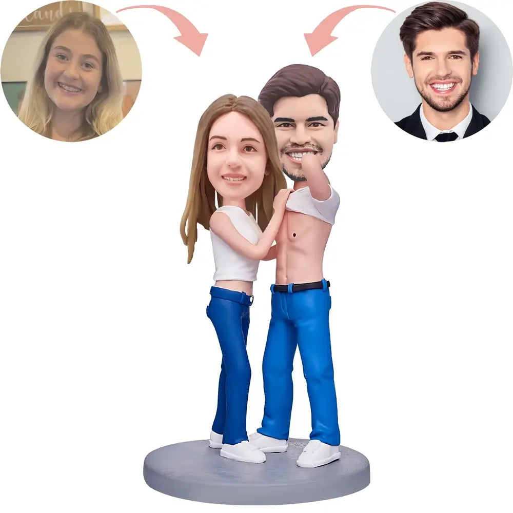 Custom Come On Baby Couple Bobblehead