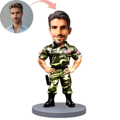 Custom Bobblehead Mighty Soldiers In Military Uniforms