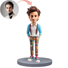 Custom Bobblehead Colorful Checkered Pants