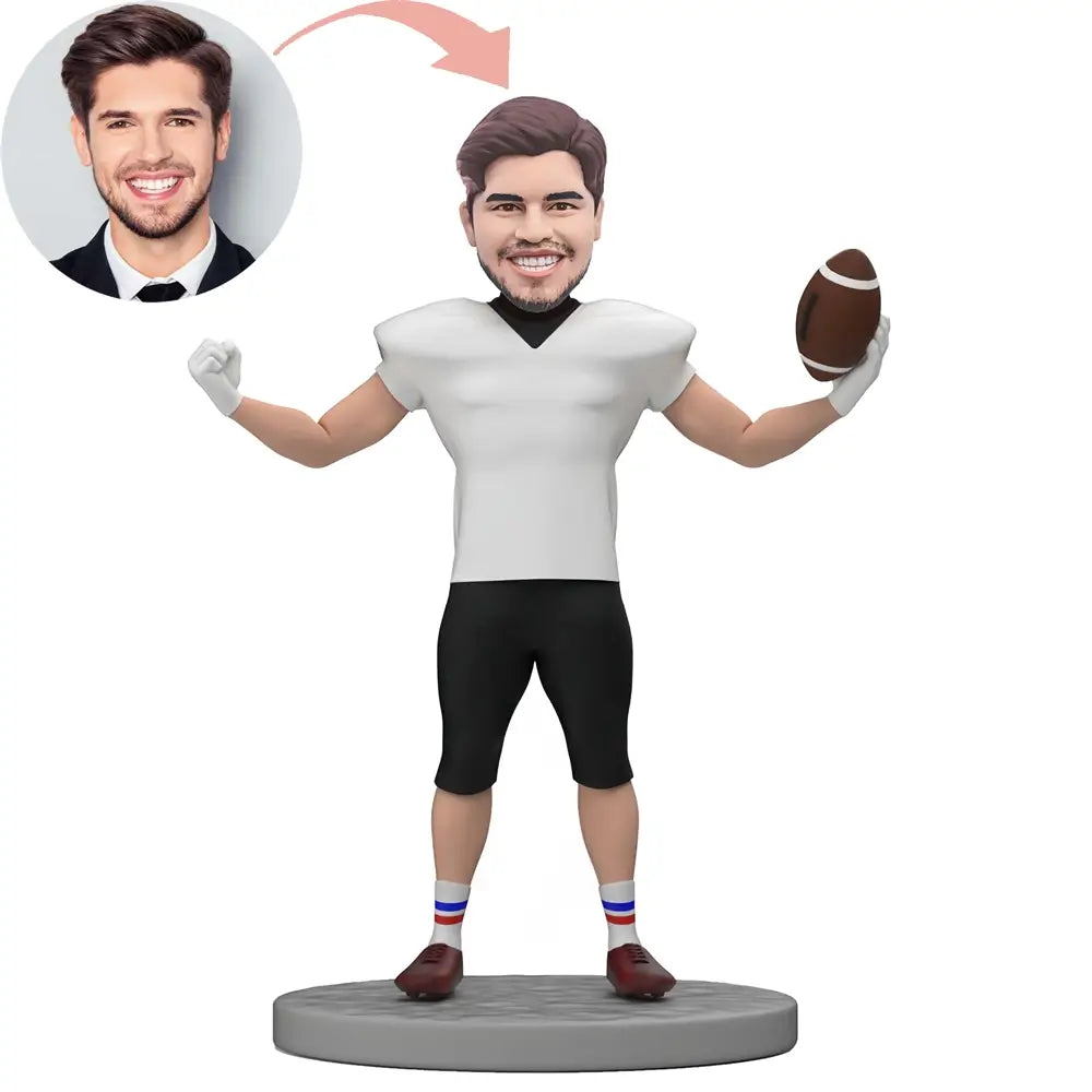 Custom Strong Rugby Player Bobblehead