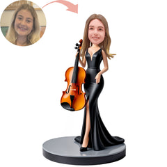 Custom Bobblehead   Musical instrument  Musician Photo  Customization Violin