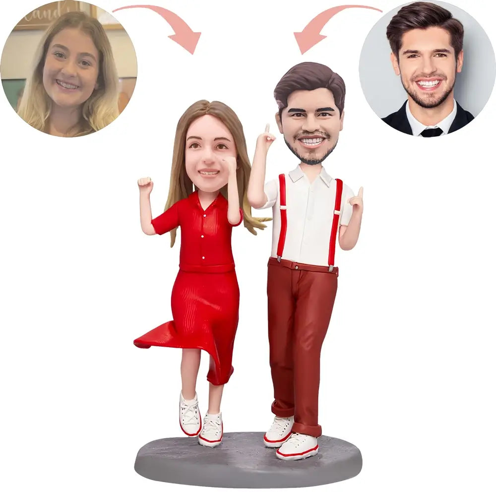 Custom Dance And Song Couple Bobblehead