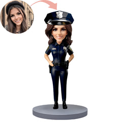 Custom Bobblehead A Very Elegant Female Police Officer