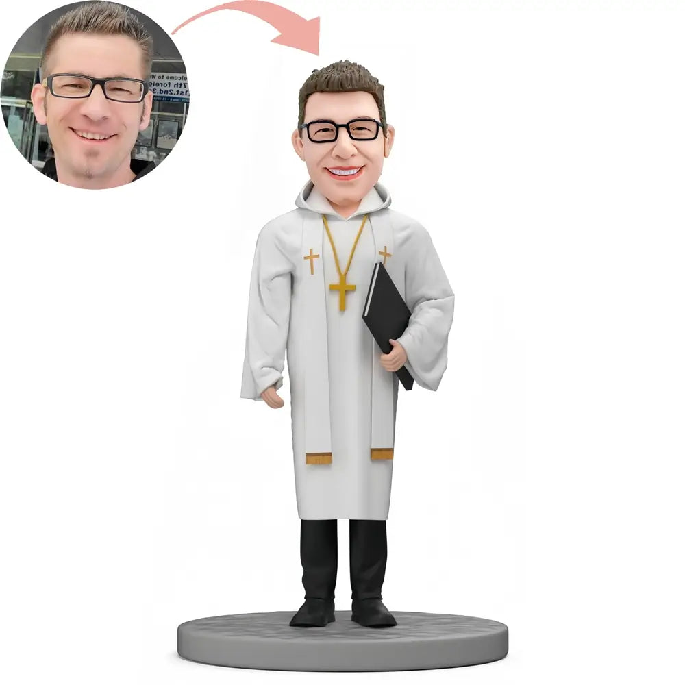 Custom Bishop in Wedding Officiant Attire Bobblehead