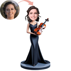 Custom Bobblehead   Musical instrument  Musician Photo  Customization Violin