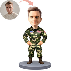 Custom Bobblehead Mighty Soldiers In Military Uniforms