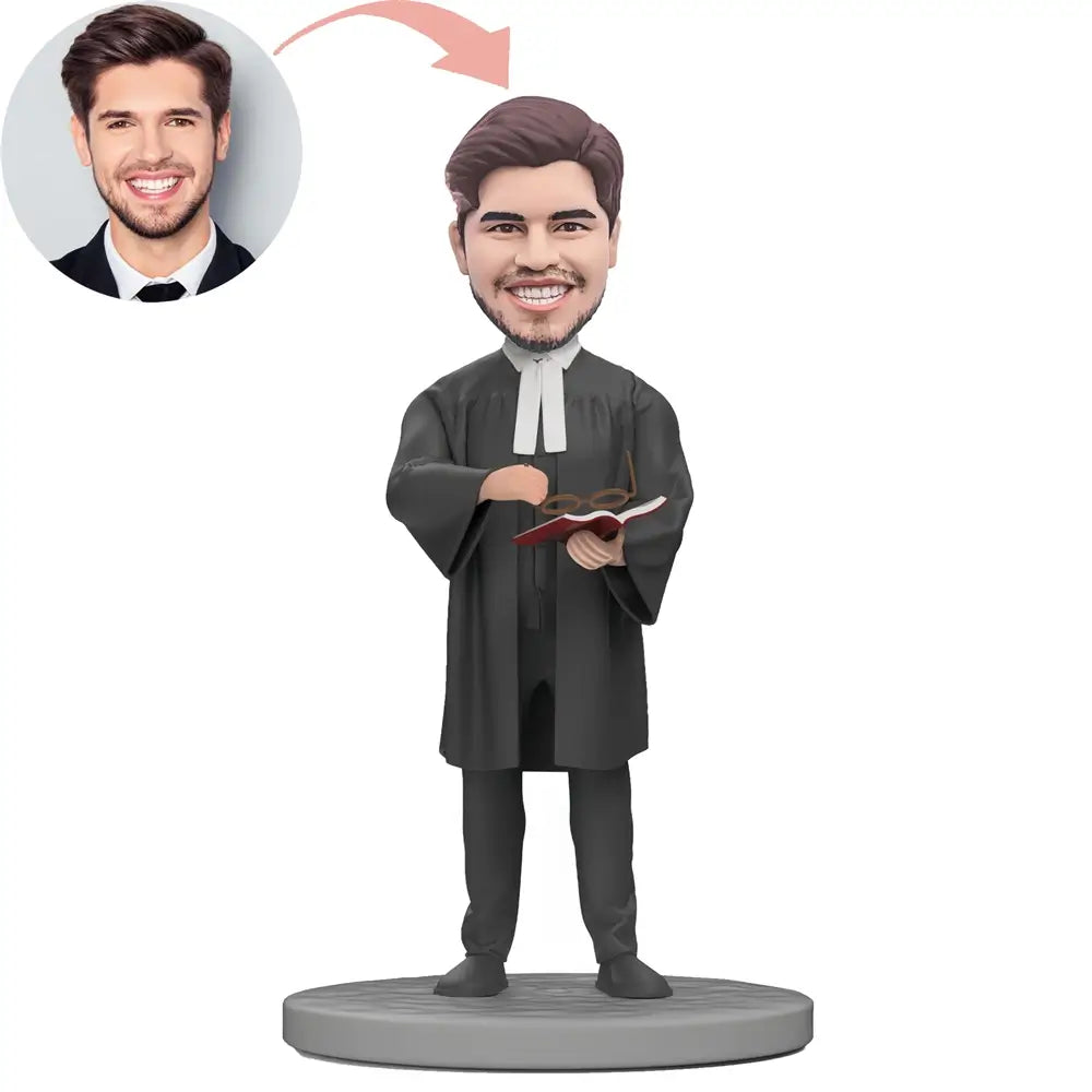 Custom Lawyer  Ready To Read Bobblehead