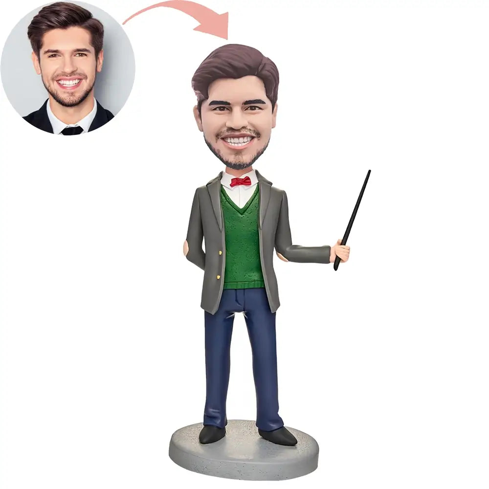 Custom Formally Dressed Teacher Bobblehead