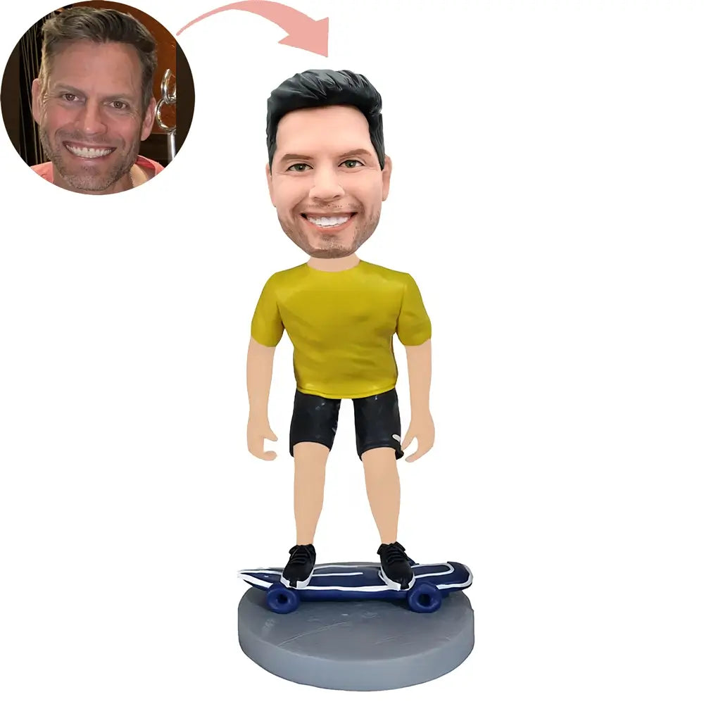 Custom Haapy Skateboarder Bobblehead