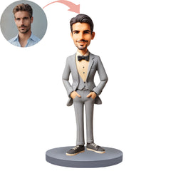 Custom Bobblehead Gentlemen's Clothing Business Men