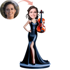 Custom Bobblehead   Musical instrument  Musician Photo  Customization Violin