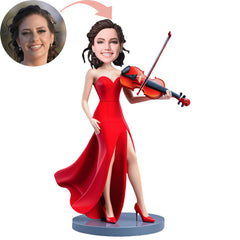 Custom Bobblehead   Musical instrument  Musician Photo  Customization Violin