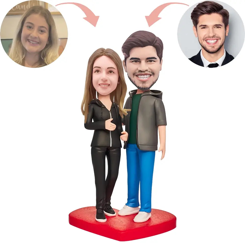 Custom Casual Style Couple Bobblehead