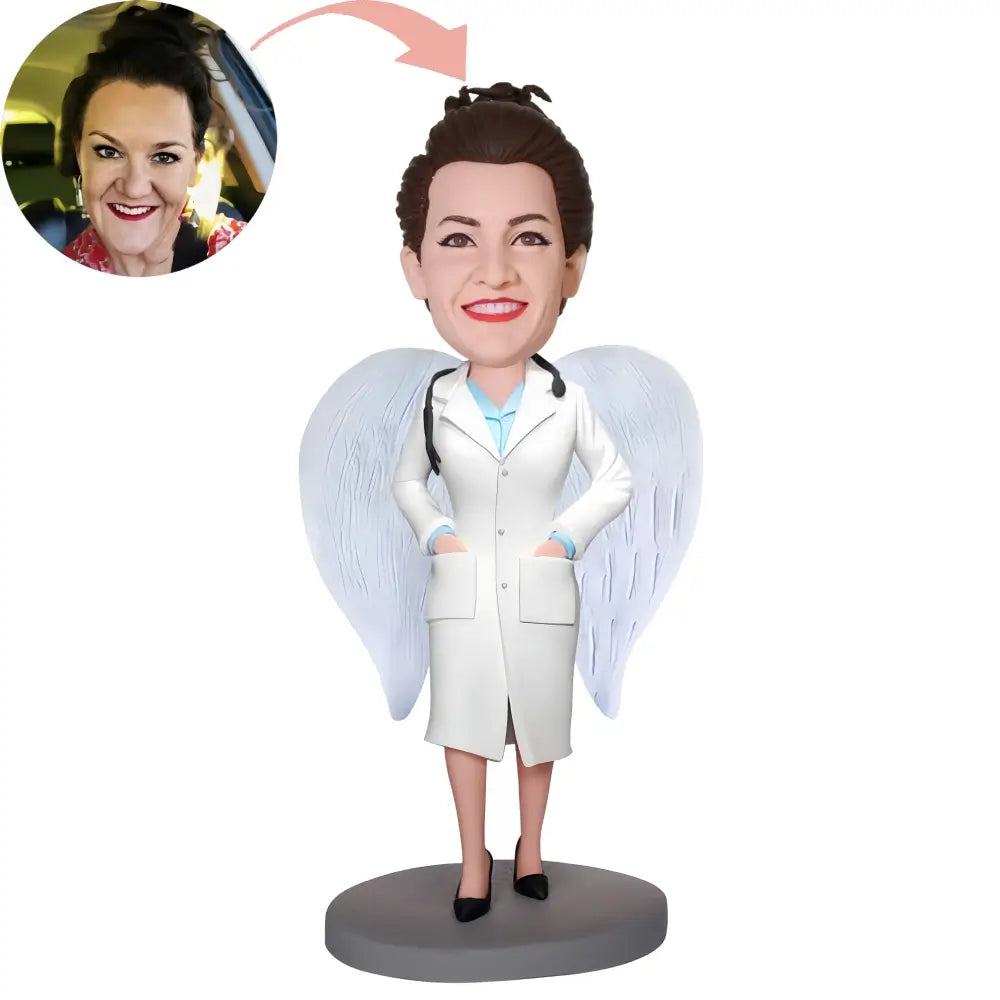 Custom Doctor With Angel Wings Bobblehead