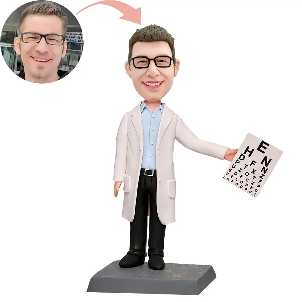 Custom Male Optometrist Bobblehead