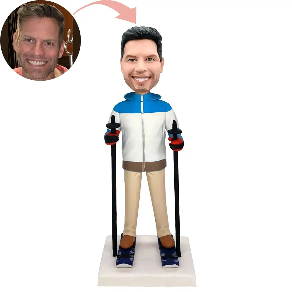 Custom Heathy Ski Lover Bobblehead