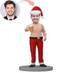 Christmas Gift Custom Man Holding A Beer Bobblehead