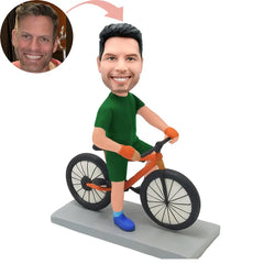 Custom Bicyclist Ready To Go Bobblehead