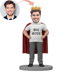 Custom Big Boss With Crown Bobblehead