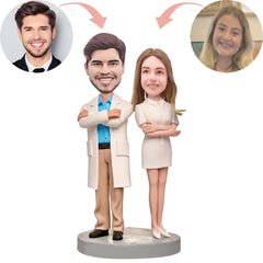 Custom Bobblehead Doctor Couple